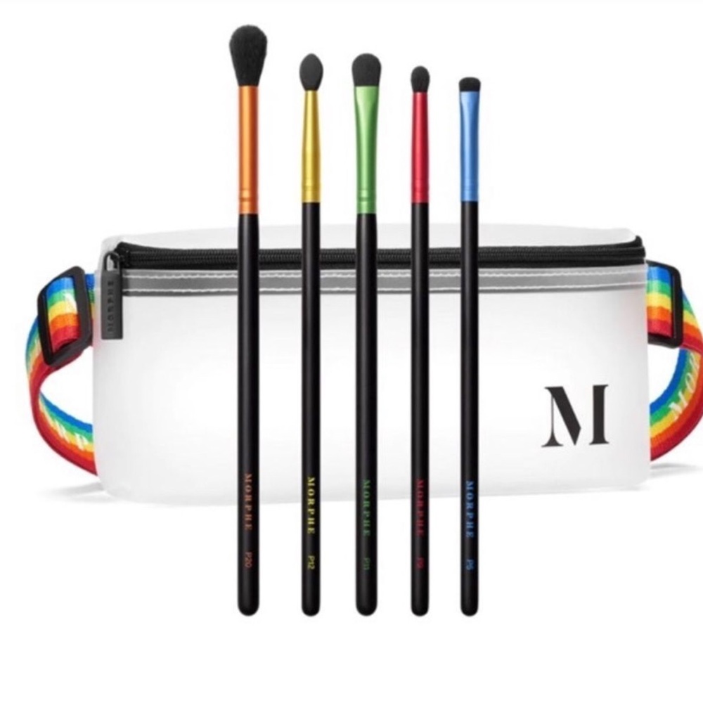 Limited edition Morphe made with pride full size brush set with belt bag